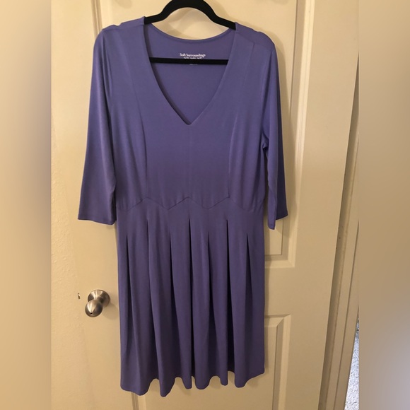 Soft Surroundings Birdsong Purple Dress Size Medium - Modest, Classic, Casual - Picture 2 of 5